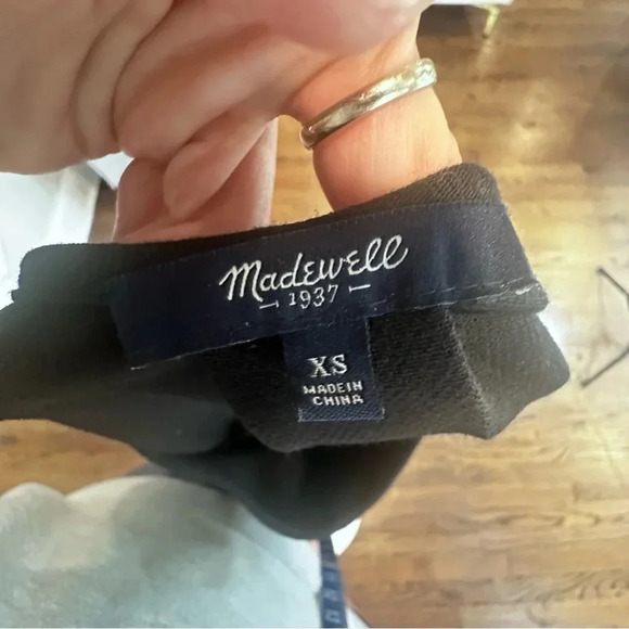 Madewell Black Zipp Pocket Shift Dress Size XS -Bloggers favorite B0855 - Picture 9 of 10